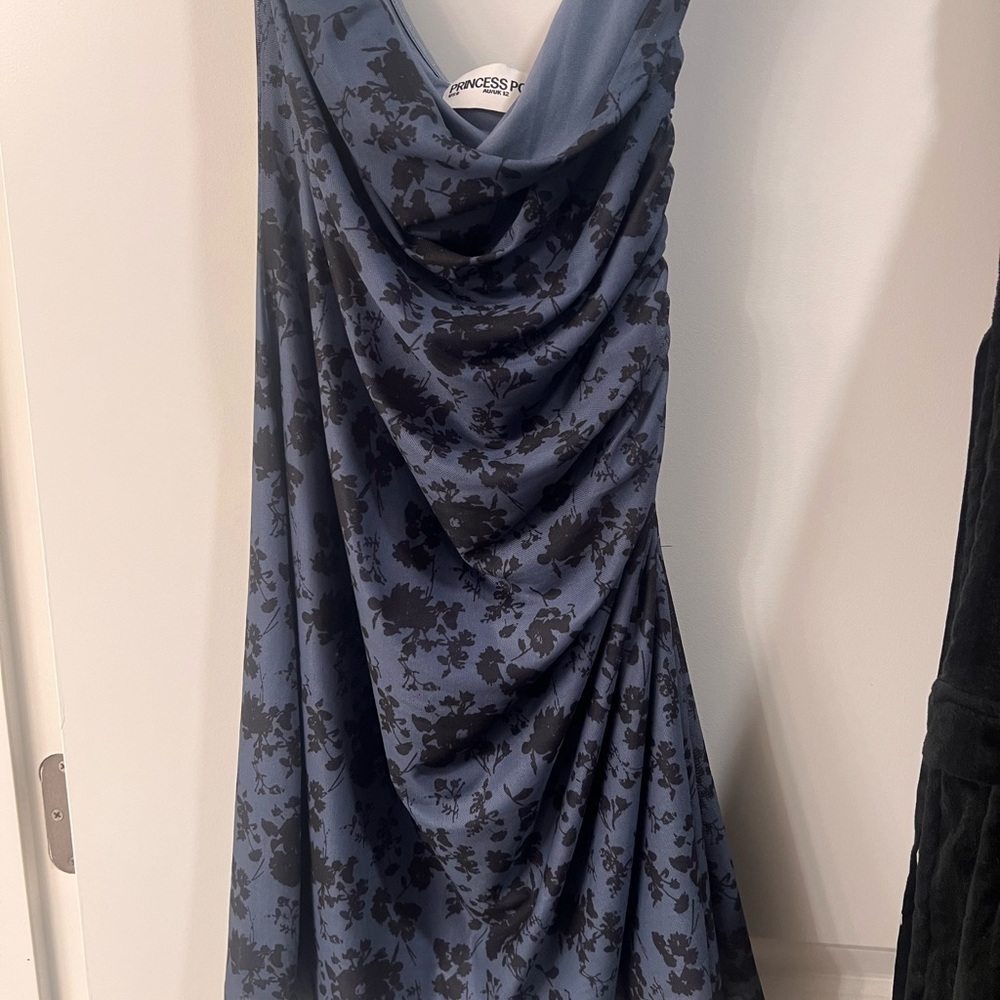 Blue Floral Women's Dress